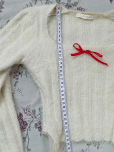 Cream Fuzzy Shoujo top