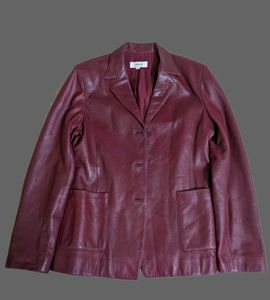Leather blazer