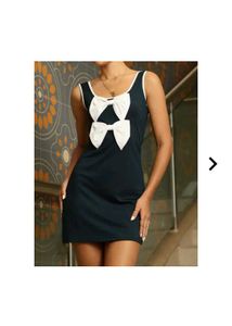 Chic Bow Detail Mini Dress