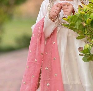 white colour very beautiful party wear dress