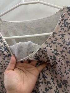 Chic Butterfly Print Mini Dress
