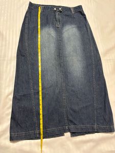 long denim skirt