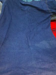 Denim Long Kurta 💙