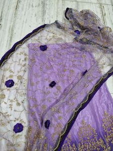 Elegant Lavender Lehenga and dupatta