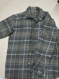 Gray Plaid Flannel Shirt