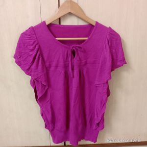 Imported Pink Poncho Top. Woolen Fabric. unused