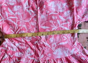Pink Floral Print short Kurti