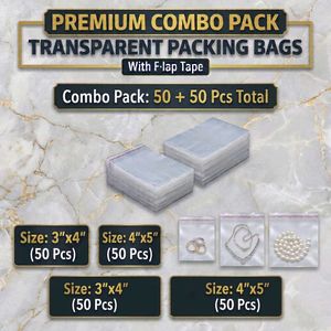 Premium Transparent Packing Bags Combo