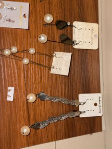 Pairs of 8 Earrings  (6 long, 2 small)