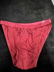 Red Lace Detail Panty