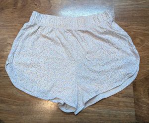 confetti patterned lounge booty shorts
