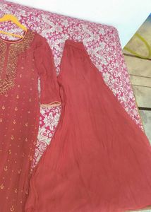 handwork pakistani suit with dupatta and palazzo s