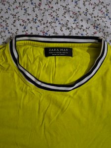 Zara Man Yellow T-Shirt