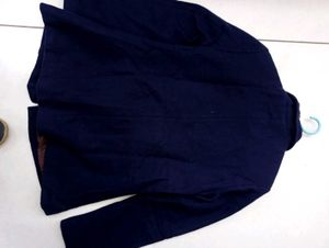 Navy Blue Double-Breasted Blazer