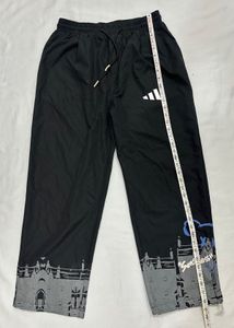 Black Printed Track Pants | Stylish Graphic Design
