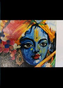 krishna acrylic painting on canvas