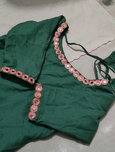 Elegant Green Kurta Set with Sharara