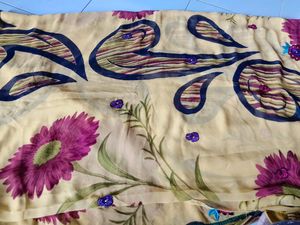 Discount Offer Printed Saree With Blouse