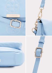 Caprese New Stylish Blue Embossed Shoulder Bag