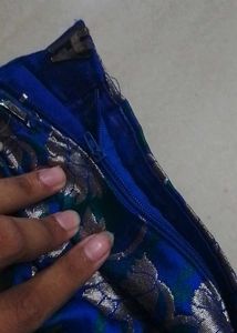 Pink And Blue Lehnaga Without Duppatta