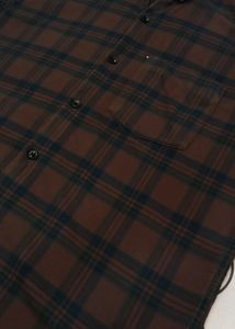 Pure Cotton shirt-Brown And Black