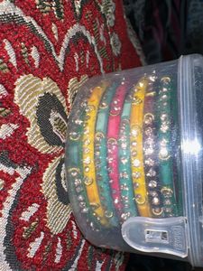 Vibrant Multi-Color Bangle Set