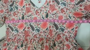 Elegant Tiered Floral Print Frock