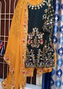 Emerald Green Embroidered Kurti