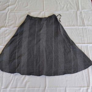 Chic Striped A-Line Skirt