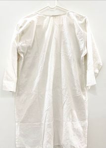 White Thread Work Kurta with Black Salwar