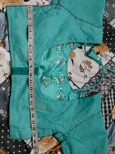 Elegant Embroidered Mint Green Blouse