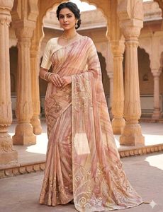 Elegant Printed Saree with Embellished Border