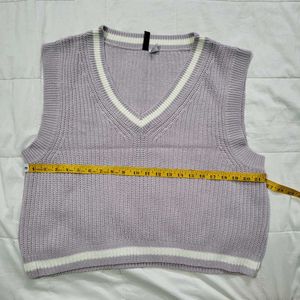 🌸 H&amp;M Lavender Preppy Knit Sweater Vest