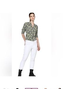 ONLY Casual Regular Sleeves PrintedWomen GreenTop