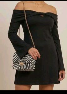 Chic Off-Shoulder Black Dress