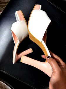 ELLE White Heels - Trendy &amp; Chic