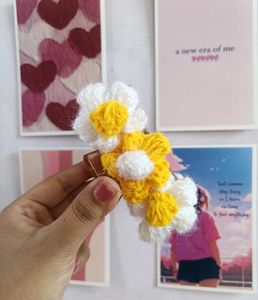 Crocheted Flower Hair Claw Clip
