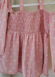 Pink Polka Dot Top