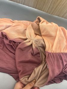 Ruched One-Shoulder Ombre Maxi Dress