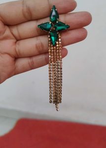 Emerald Green Statement Earrings