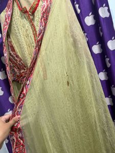 Elegant Lime Green Kurta Set with Dupatta