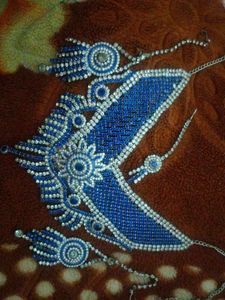 Stunning Blue & Silver Embellished Jewellery Set