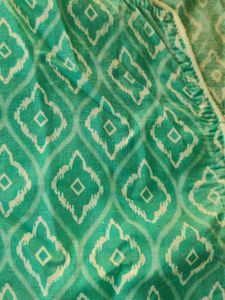 Teal &amp; White Geometric Print Kurta