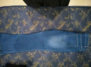 Flared Blue Denim Jeans