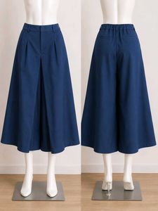 🪻Navy Blue Wide Leg Culottes