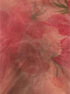Pink Floral Print Saree