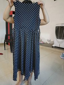 Black White Dotted Frock