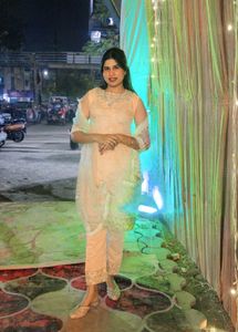 Elegant Peach Kurta Set with Dupatta