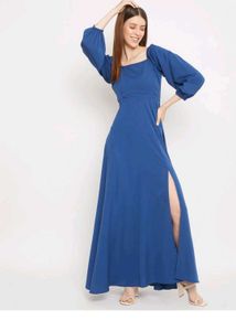 Elegant Blue Maxi Dress