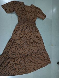 Brown Polka Dot Dress